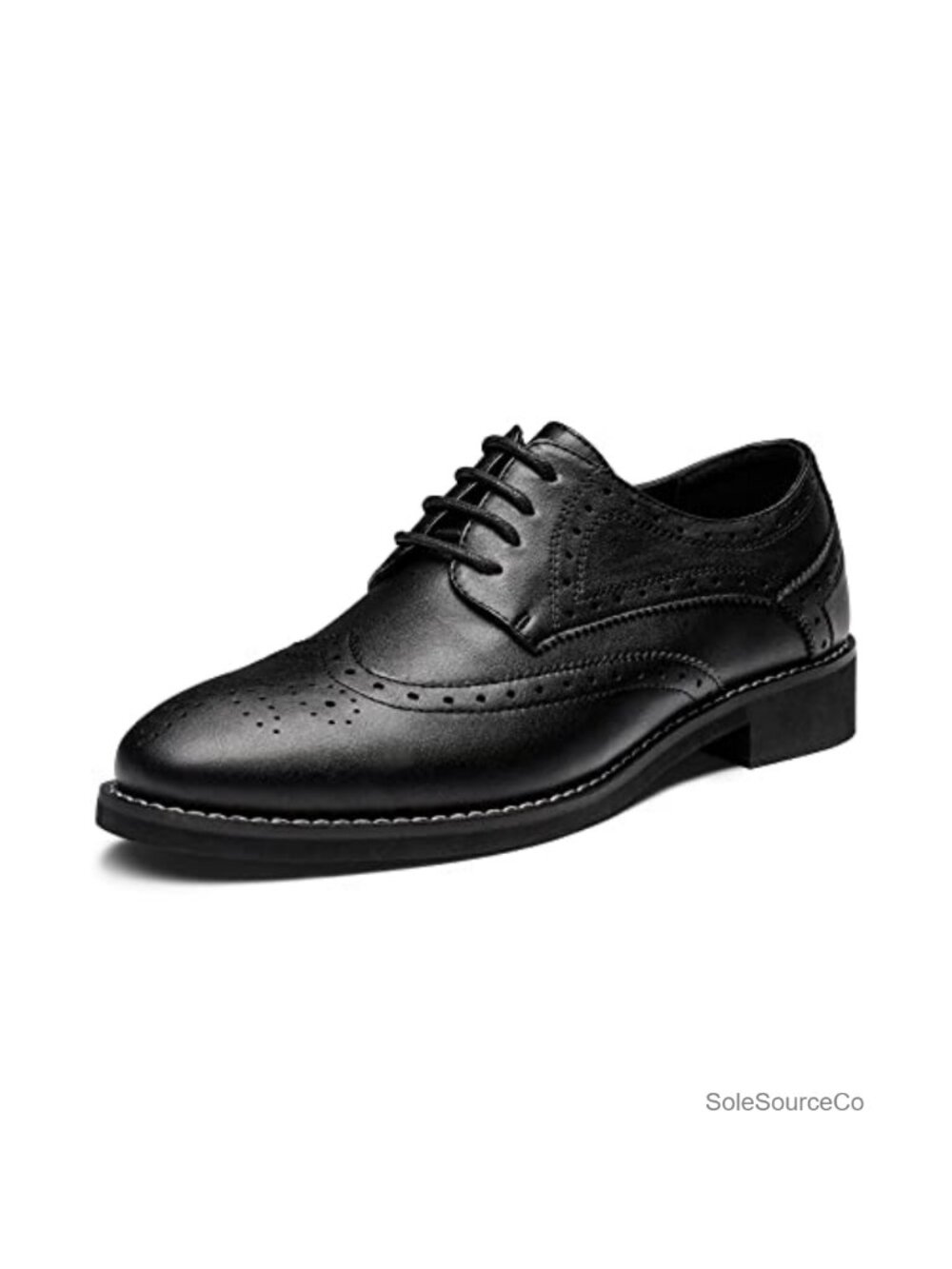 Women's Wingtip Brogue Oxfords Lace-Up PU Business Casual Shoes